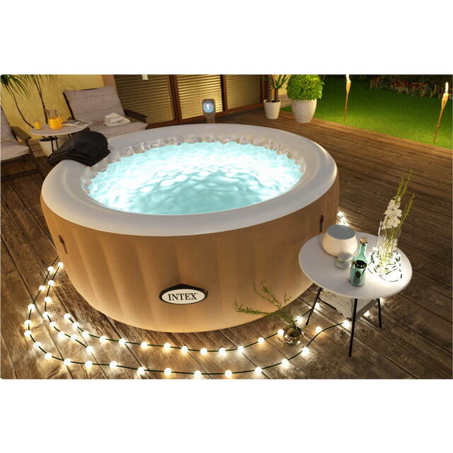 Надувной спа бассейн джакузи Intex 28428 PureSpa Bubble 216*71 см, аэромассаж INTEX