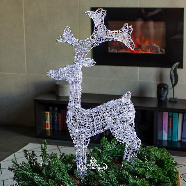 Светодиодный олень Парис 93 см, 120 холодных белых LED ламп, IP44 Winter Deco