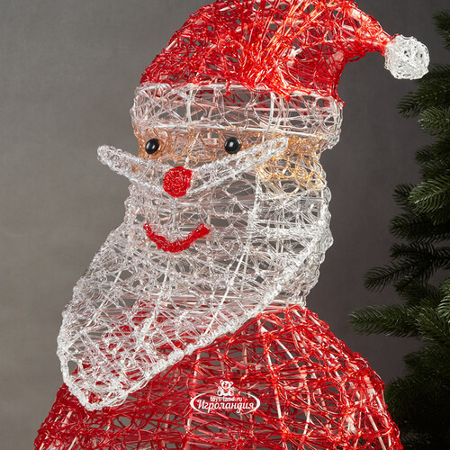 Светодиодный Санта Клаус - Волшебство Впереди! 90 см, 100 холодных белых LED ламп, IP44 Winter Deco