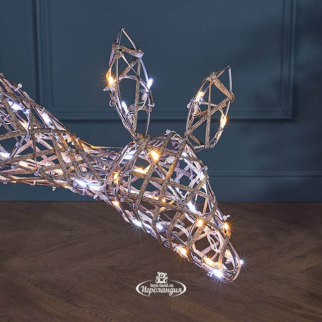 Набор светящихся оленей Малыш и Мама 2 шт, 48-102 см, 230 теплых/холодных белых LED ламп, IP44 Winter Deco