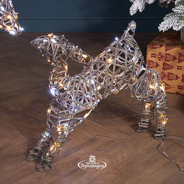 Набор светящихся оленей Малыш и Мама 2 шт, 48-102 см, 230 теплых/холодных белых LED ламп, IP44 Winter Deco