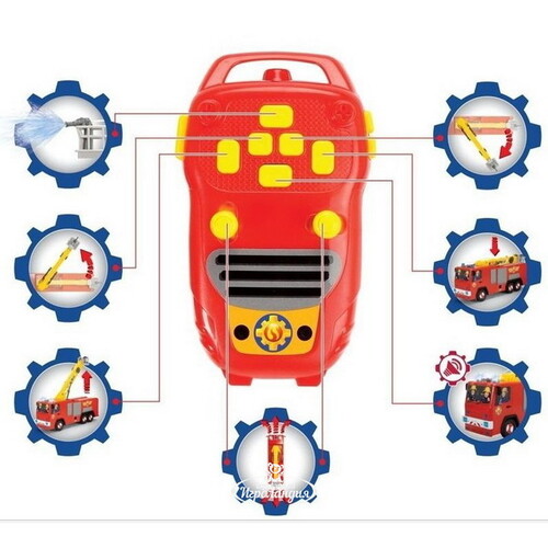 Пожарная машина на дистанционном управлении Юпитер - Пожарный Сэм 62 см свет, звук DICKIE TOYS