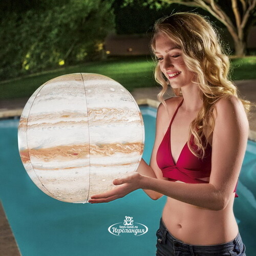 Надувной мяч с подсветкой Планета Юпитер 61 см Bestway