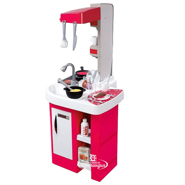 Детская кухня Tefal Studio 100*47*49 см 27 предметов, розовая с серым, свет, звук Smoby (Смуби)