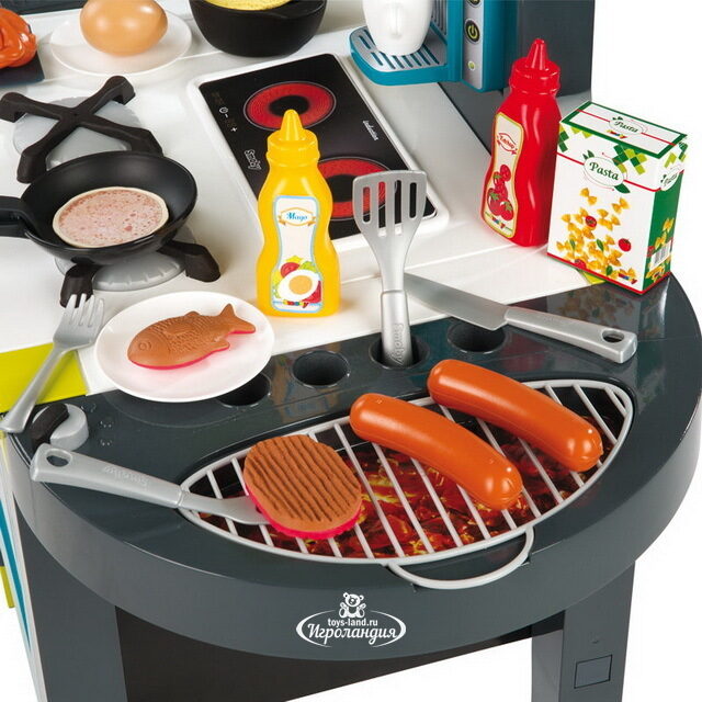 Детская кухня Tefal Французское прикосновение 115*93*41 см 45 предметов, свет, звук Smoby