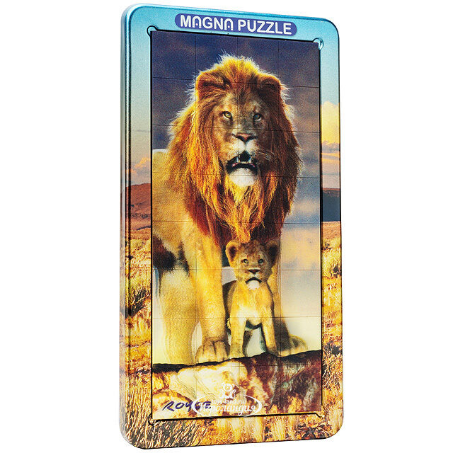 Магнитный пазл Лев, 32 элемента, 3D эффект Magna Puzzle (Магна Пазл)