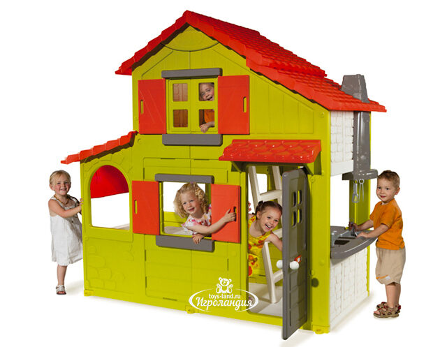 Дом игровой Smoby 2-х этажный коттедж, 196*95*204 см Smoby
