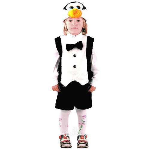 Карнавальный костюм Пингвин, рост 92-98 см Батик