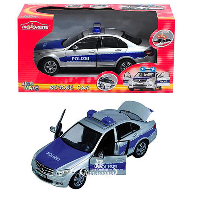 Машина Mercedes S.O.S синий 25 см 1:18 свет звук фрикционный DICKIE TOYS