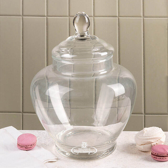Конфетница с крышкой Preston 31 см, стекло Koopman