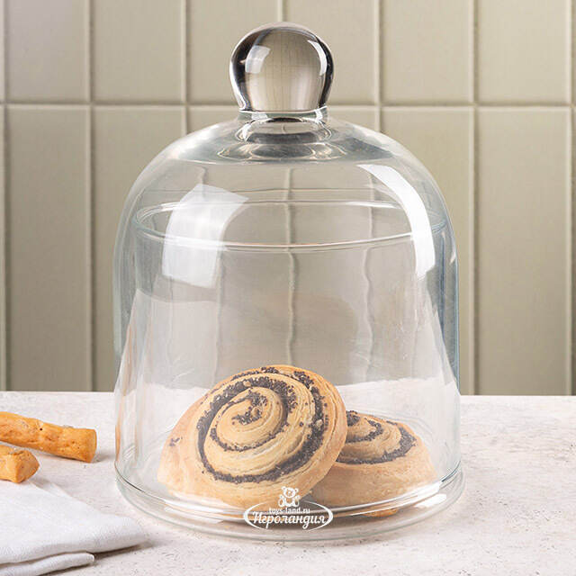 Конфетница с крышкой Лейтон 18 см, стекло Koopman (Купман)