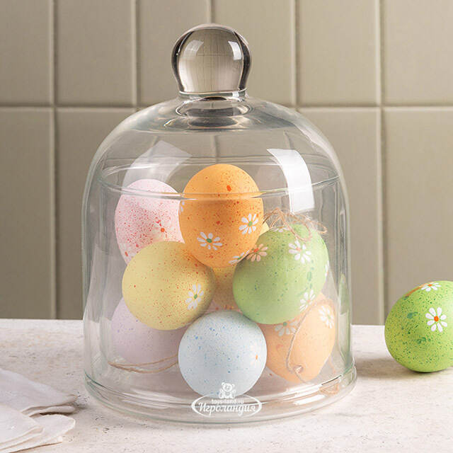 Конфетница с крышкой Лейтон 18 см, стекло Koopman (Купман)