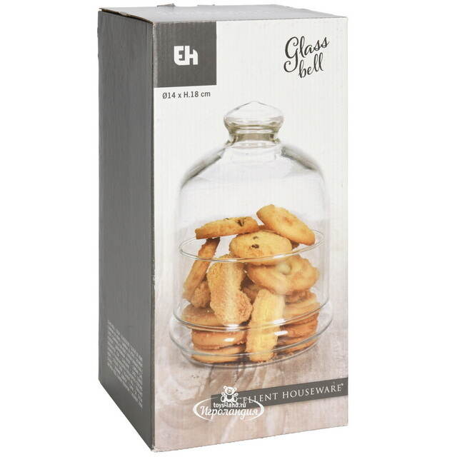 Конфетница с крышкой Leyton 18 см, стекло Koopman