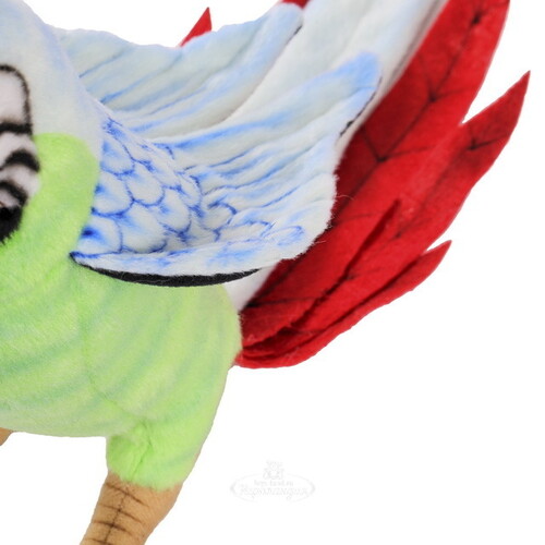 Мягкая игрушка Зеленый попугай 37 см Hansa Creation