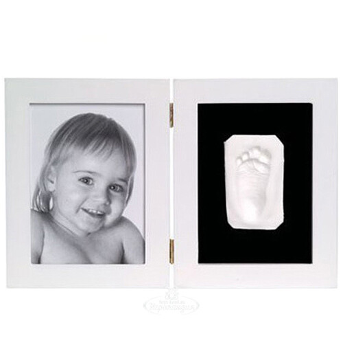 Рамочка двойная с отпечатком Классика, белая, 33*21 см Baby Art