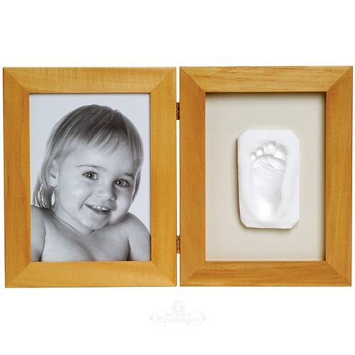 Рамочка двойная с отпечатком Классика, деревянная, 33*21 см Baby Art