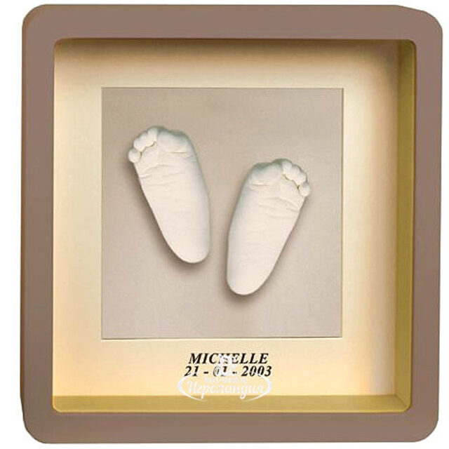 Рамочка Baby Art 3D Deluxe, серая, 25*25 см Baby Art (Бэби Арт)