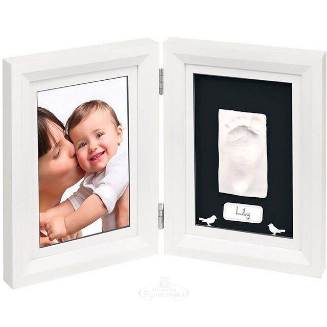 Рамочка двойная Baby Art Print Frame Классика, белая, 33*21 см Baby Art