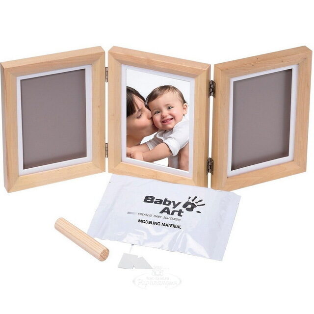 Рамочка тройная Baby Art Классик, светлое дерево, 50*21 см Baby Art