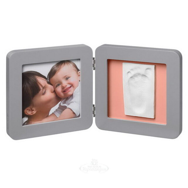 Рамочка двойная Baby Art Print Frame Модерн, серая, 4 цветных подложки, 35*17 см Baby Art (Бэби Арт)
