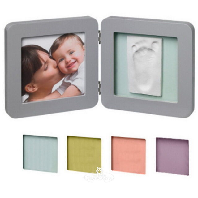 Рамочка двойная Baby Art Print Frame Модерн, серая, 4 цветных подложки, 35*17 см Baby Art (Бэби Арт)