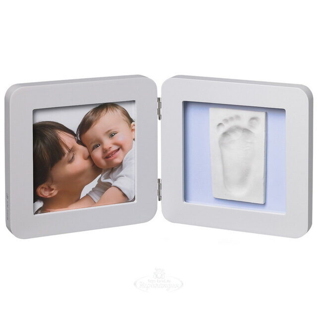 Рамочка двойная Baby Art Print Frame Модерн, светло-серая, 3 цветных подложки, 35*17 см Baby Art (Бэби Арт)