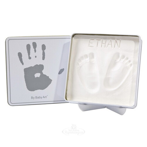 Сувенирная коробочка с отпечатком Baby Art Magic Box, белая, 17*17 см Baby Art