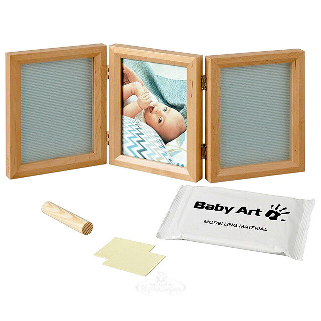 Рамочка тройная Baby Art Double Print Frame Классика, дерево, 50*21 см Baby Art
