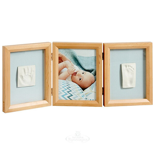 Рамочка тройная Baby Art Double Print Frame Классика, дерево, 50*21 см Baby Art