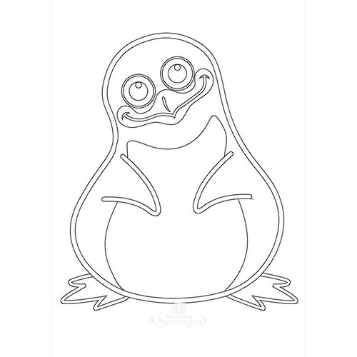 Трафарет для песка Пингвинчик 21*15 см Ассоциация Развитие