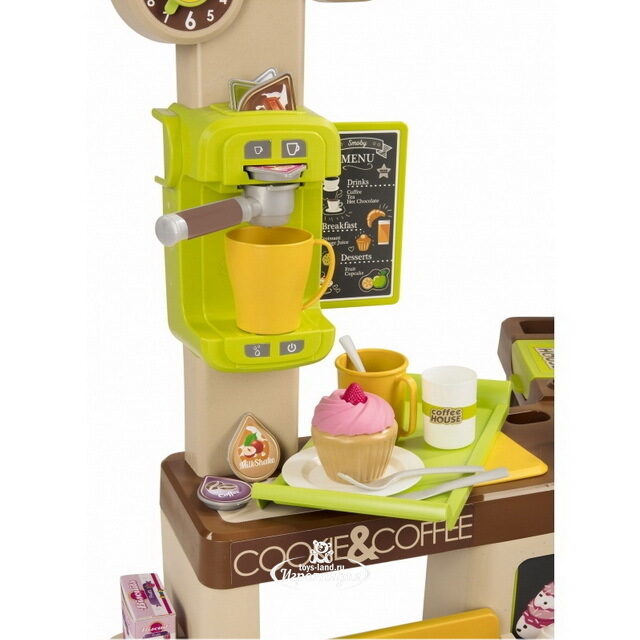 Игрушечный магазин Кофейня Coffee House 90 см, 63 предмета, со светом и звуком Smoby