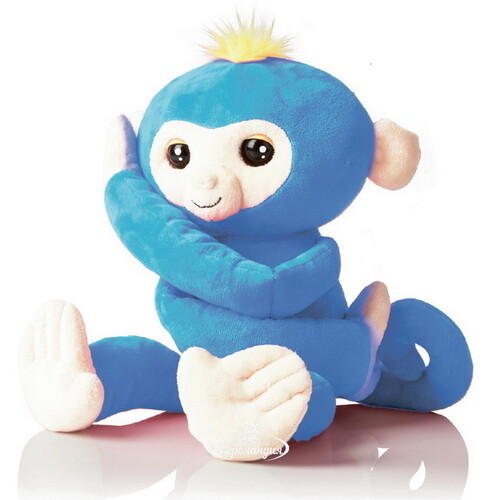 Интерактивная игрушка Обезьянка-обнимашка 41 см голубая Fingerlings