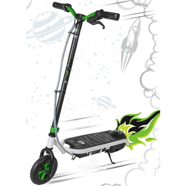 Электрический самокат Small Rider Rocket 100W, черно-зеленый, до 70 кг Small Rider