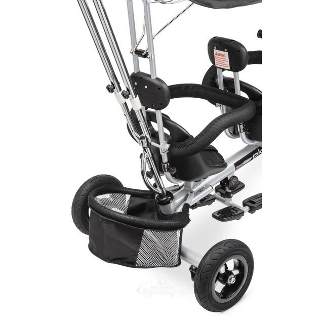 Трехколесный велосипед-коляска для двойни Small Rider Platinum ALT с тентом и ручкой Small Rider