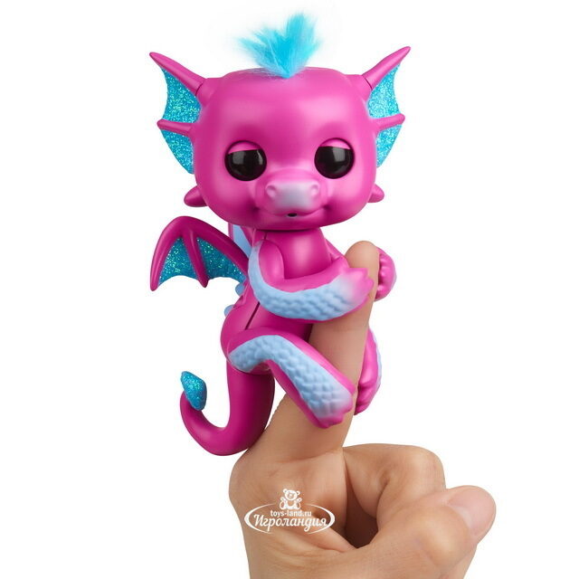 Интерактивный дракон Сенди Fingerlings WowWee 12 см Fingerlings