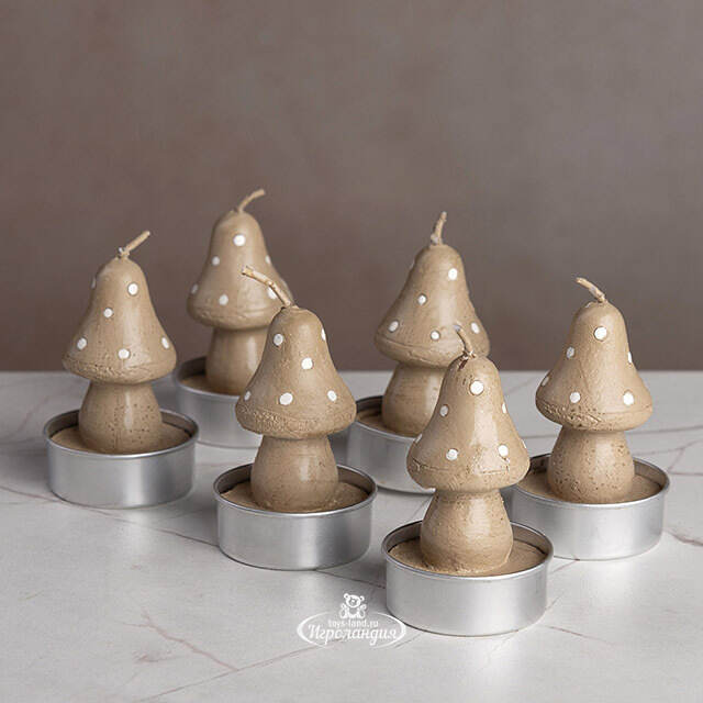Набор свечей Грибочки, 6 шт Billiet