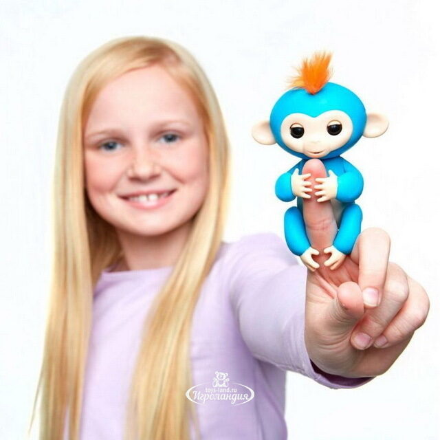 Интерактивная обезьянка Борис Fingerlings WowWee 12 см Fingerlings