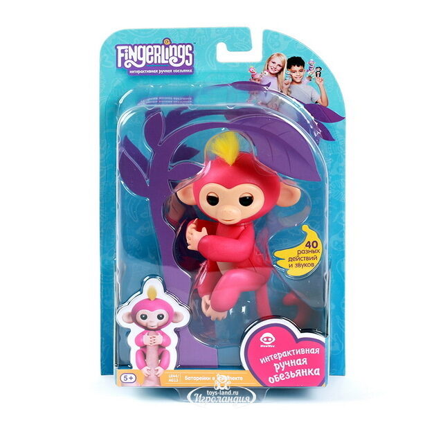 Интерактивная обезьянка Белла Fingerlings WowWee 12 см Fingerlings