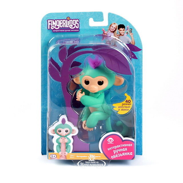 Интерактивная обезьянка Зоя Fingerlings WowWee 12 см Fingerlings