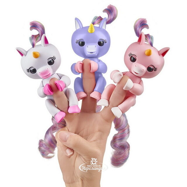 Интерактивный единорог Гиги Fingerlings WowWee 12 см Fingerlings