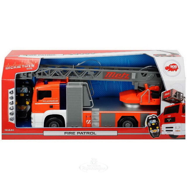Пожарная машина Dickie на пульте управления 50 см с водой, светом и звуком DICKIE TOYS