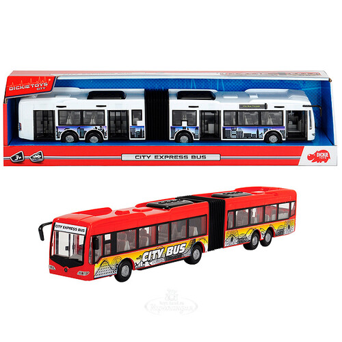 Городской автобус Экспресс красный 46 см 1:43 фрикционный DICKIE TOYS