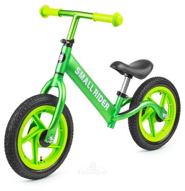 Детский велокат Small Rider Foot Racer AIR, надувные колеса, 12", зеленый металлик Small Rider