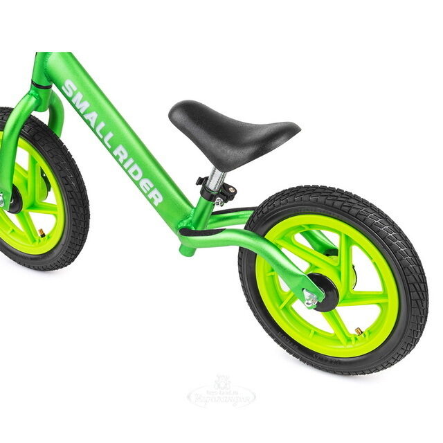 Детский велокат Small Rider Foot Racer AIR, надувные колеса, 12", зеленый металлик Small Rider