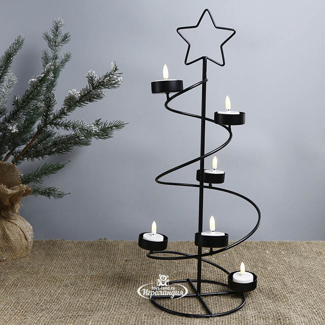 Новогодний подсвечник Елка Stabbu 50 см Kaemingk