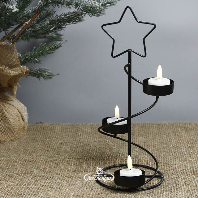 Новогодний подсвечник Елка Stabbu 30 см Kaemingk