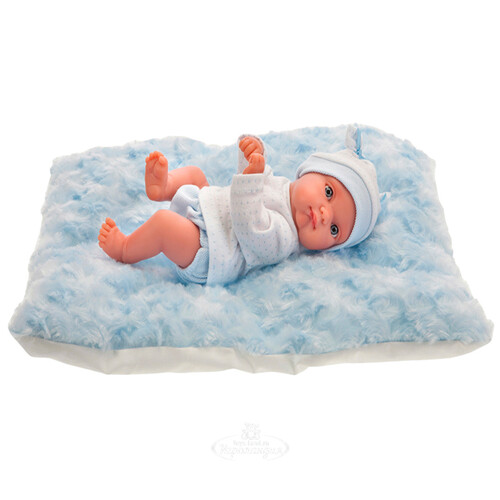Кукла - младенец Пепито на голубом одеяле 21 см Antonio Juan Munecas