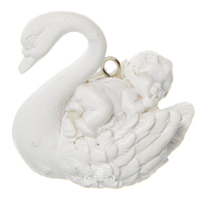 Елочная игрушка Ангел и Лебедь 5*4 см, подвеска Billiet