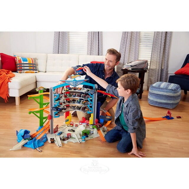 Детский гараж Hot Wheels Ultimate Garage 76*60*15 см 5 машинок вертолет Mattel