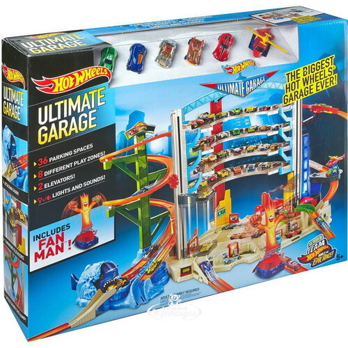 Детский гараж Hot Wheels Ultimate Garage 76*60*15 см 5 машинок вертолет Mattel